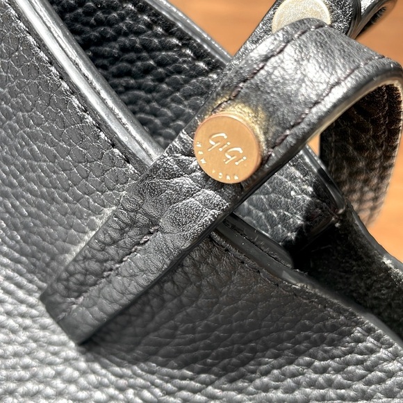 Classic black GiGi New York Tori Leather Travel Tote - Picture 2 of 6